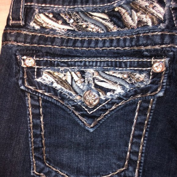 Miss Me Embellished Dark Wash Boot Cut Jeans - Picture 5 of 8
